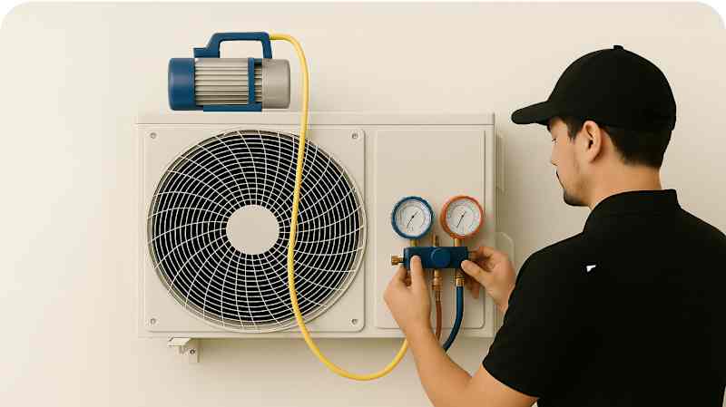AC gas refilling service in Surat - Refrigerant leak repair